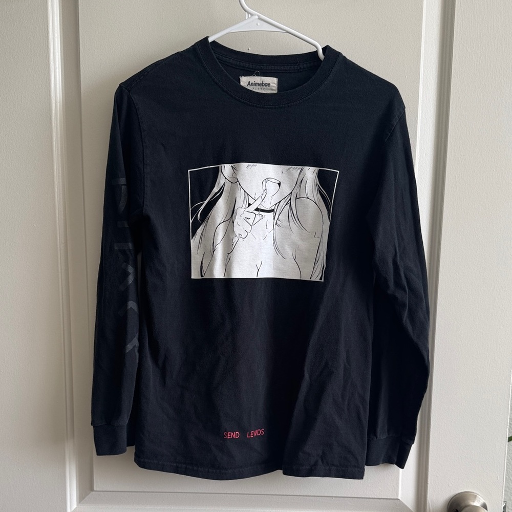 Anime Black Long Sleeve Tee